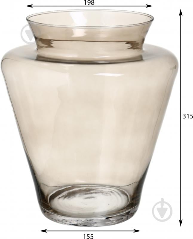 Ваза скляна Wrzesniak Glassworks Pilica 31,5 см зелена 17-5004 - фото 2
