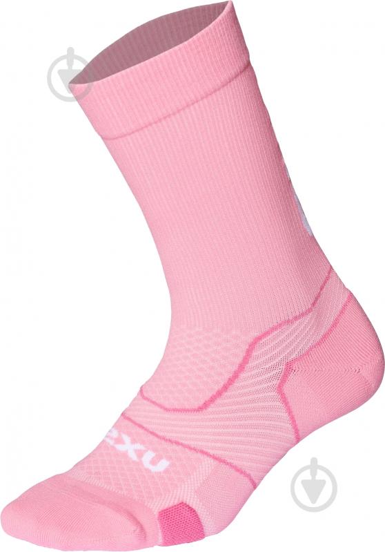 Носки 2XU Vectr Cushion Crew Socks UA5053e_PKG/WHT р.S розовый - фото 1