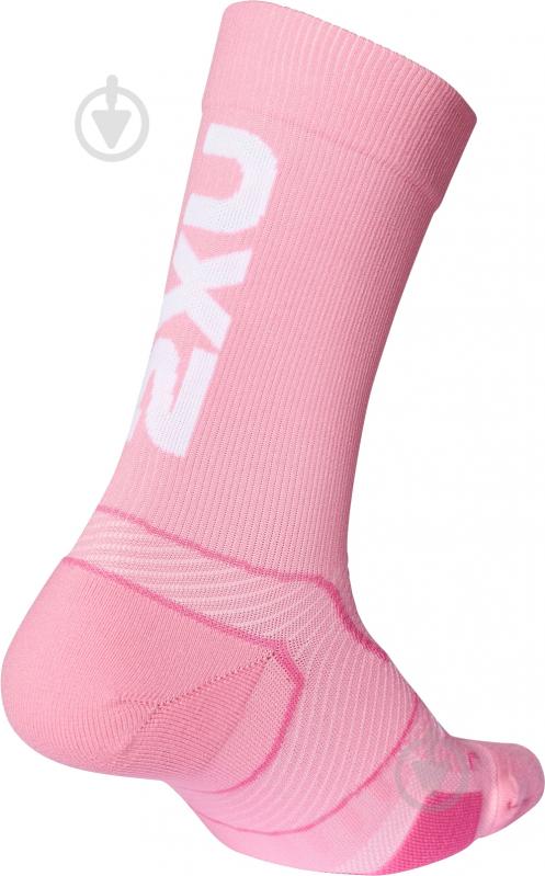 Носки 2XU Vectr Cushion Crew Socks UA5053e_PKG/WHT р.S розовый - фото 2