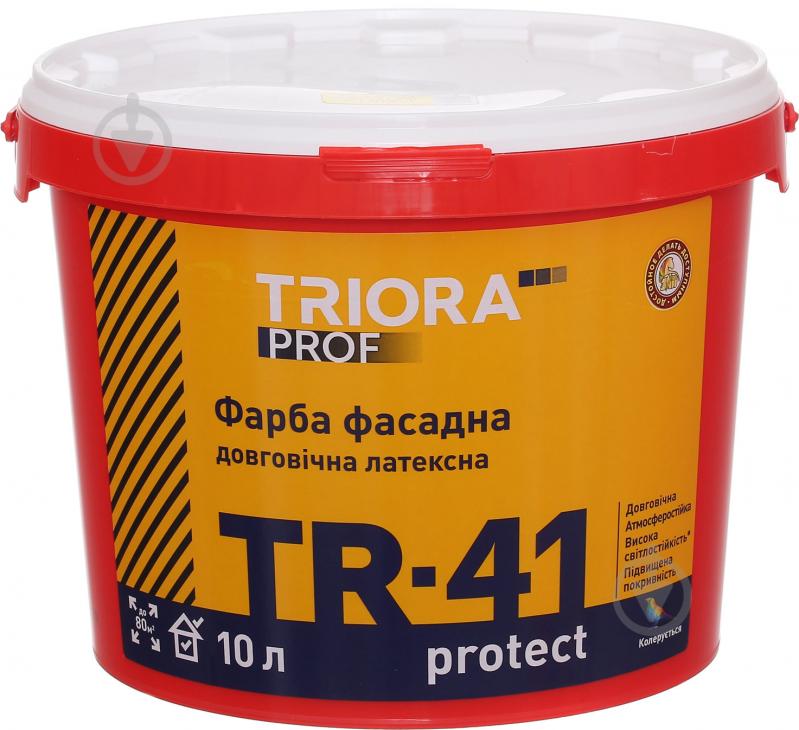 Краска латексная водоэмульсионная Triora TR-41 protect база TR мат база под тонировку 10 л - фото 1