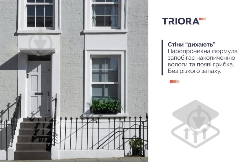 Краска латексная водоэмульсионная Triora TR-41 protect мат белый 1 л - фото 5