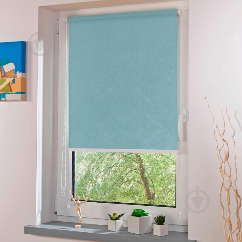 Ролета міні Rollotex LEN з фіксацією під нахил 73x160 см блакитна - фото 2 Ролета міні Rollotex LEN з фіксацією під нахил 73x160 см блакитна - фото 2