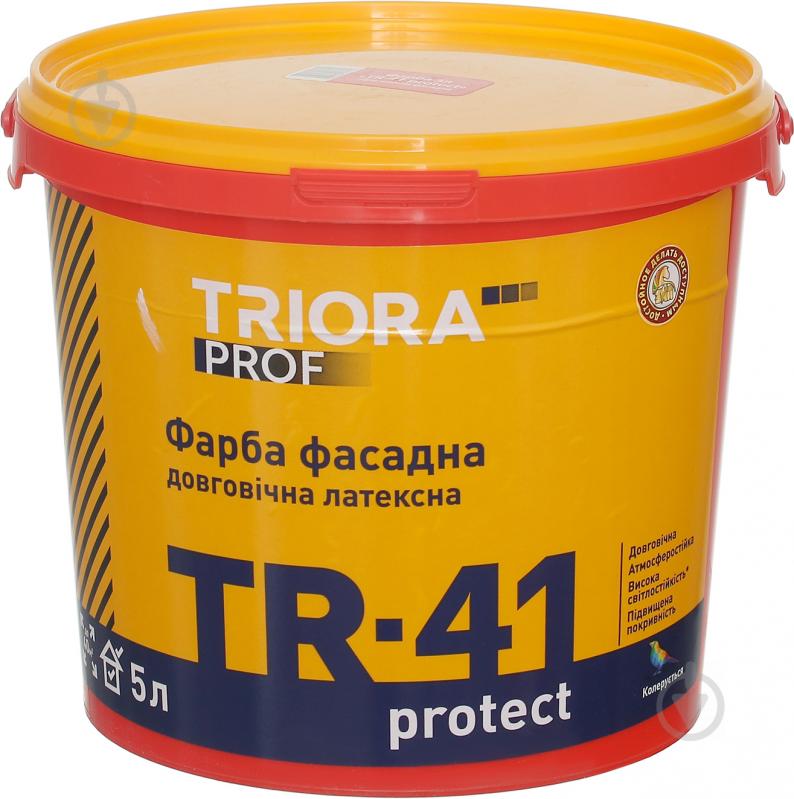 Фарба латексна водоемульсійна Triora TR-41 protect мат білий 5 л - фото 1