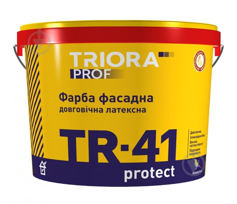 Фарба латексна водоемульсійна Triora TR-41 protect мат білий 10 л - фото 1