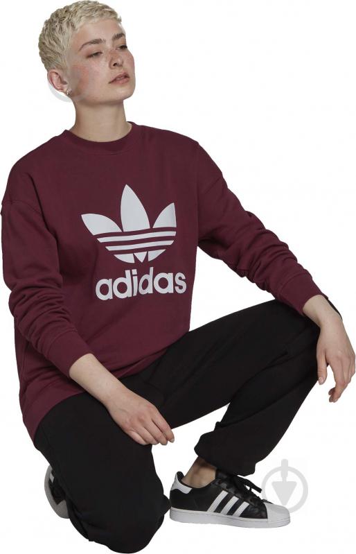 Світшот Adidas TRF CREW SWEAT H33579 р. 34 бордовий - фото 5