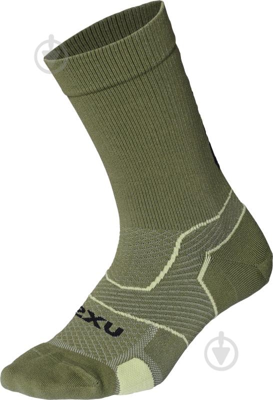 Шкарпетки 2XU Vectr Cushion Crew Socks UA5053e_HTG/BLK р.M зелений - фото 1