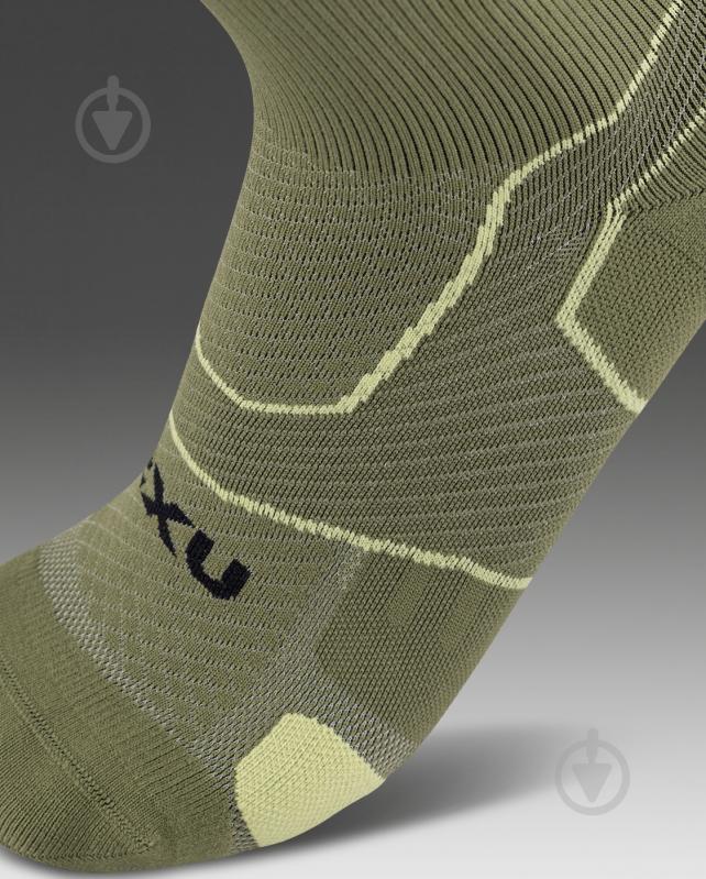 Шкарпетки 2XU Vectr Cushion Crew Socks UA5053e_HTG/BLK р.M зелений - фото 3