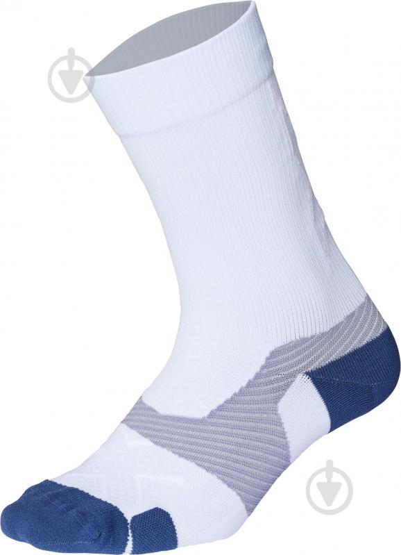 Шкарпетки 2XU Vectr Light Cushion Crew Socks UA7005e_HAL/BST р.L білий - фото 1