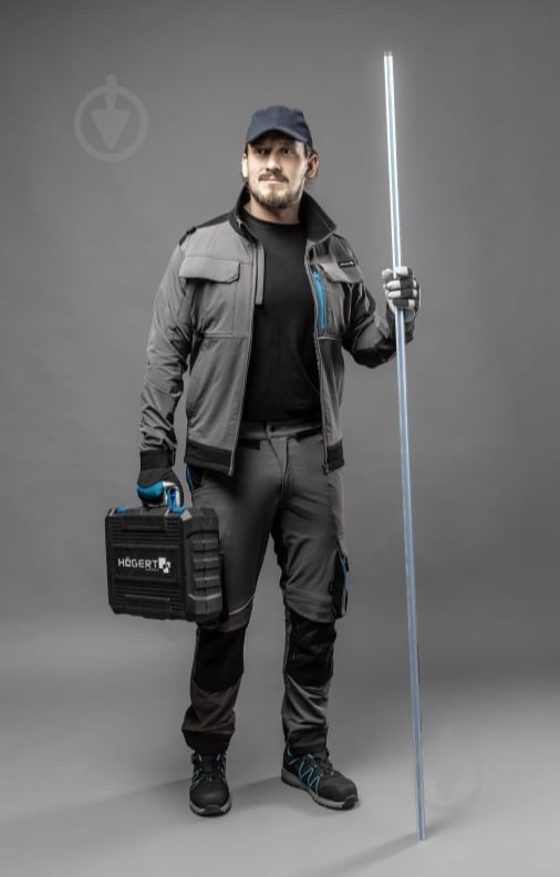 Куртка рабочая HOEGERT TAUBER р. L HT5K811 темно-серый - фото 6 Куртка рабочая HOEGERT TAUBER р. L HT5K811 темно-серый - фото 6