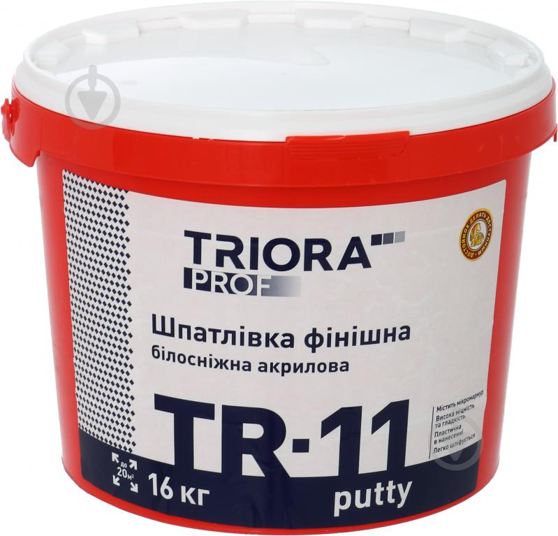 Шпаклівка Triora TR-11 putty білосніжна 16 кг - фото 1