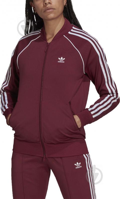 Джемпер Adidas SST TRACKTOP PB H34594 р. 34 бордовый - фото 1