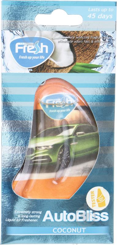 Ароматизатор подвесной FRESHWAY AutoBliss Coconut 8 мл - фото 1