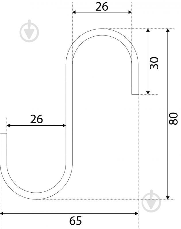 Гачок на трубу DC d25 KR-002 - фото 3