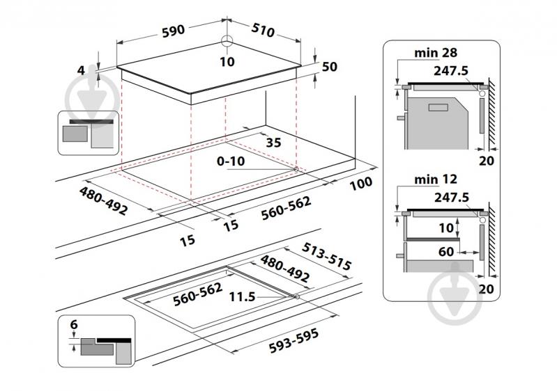 Варочная поверхность индукционная Whirlpool WL B4060 CPNE - фото 11