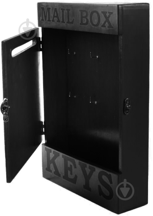 Ключница MAIL BOX 20х30х6 см, черная - фото 2 Ключница MAIL BOX 20х30х6 см, черная - фото 2