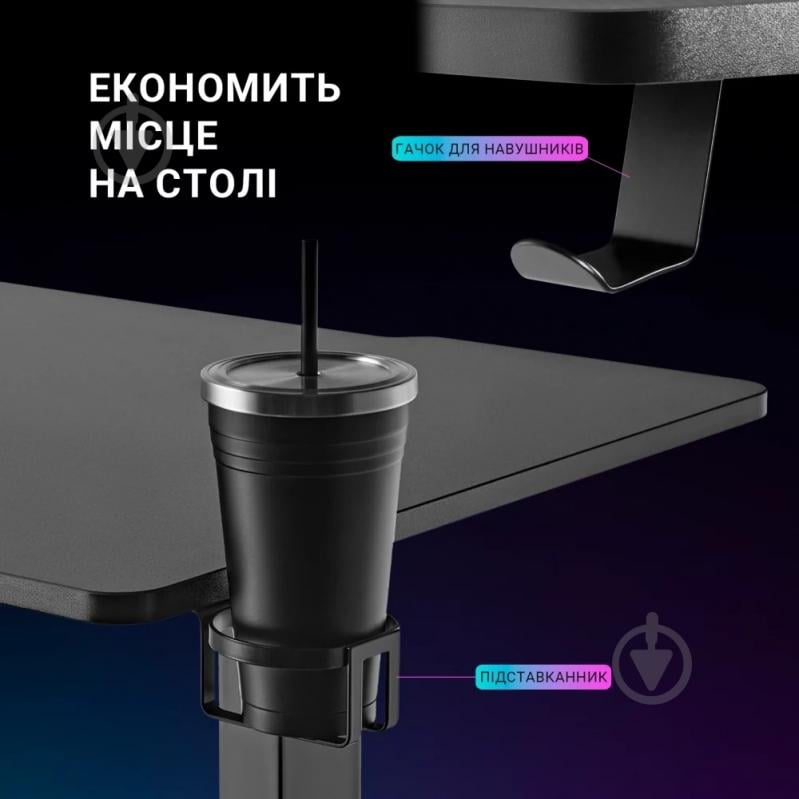 Стіл комп'ютерний GamePro GD112 чорний - фото 21