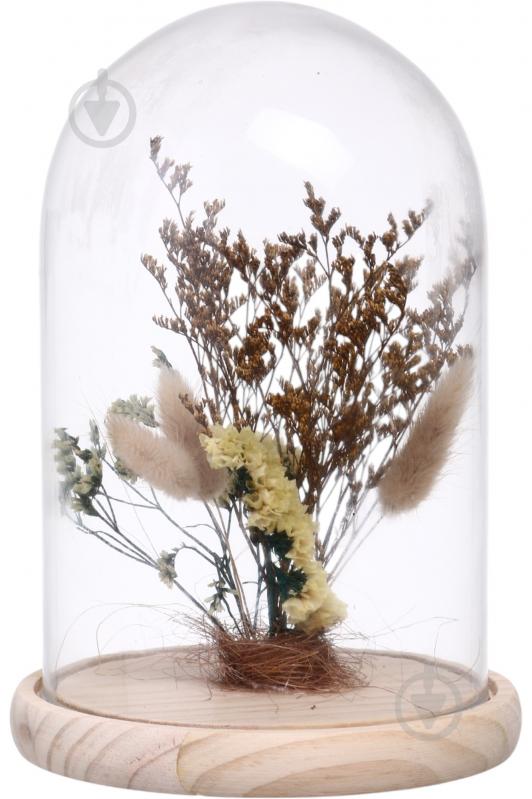 Квітка штучна в скляній колбі Wildflowers з підсвіткою 17х25 см Koopman - фото 2