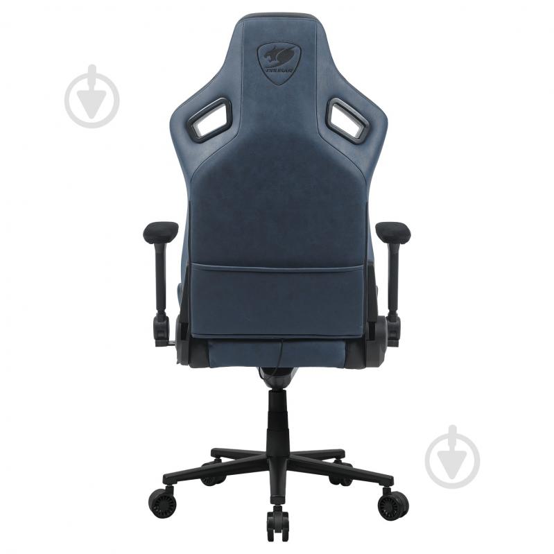 Крісло ігрове Cougar DEFENSOR S Navy Blue F, дихаюча тканина, сталевий каркас синій - фото 8