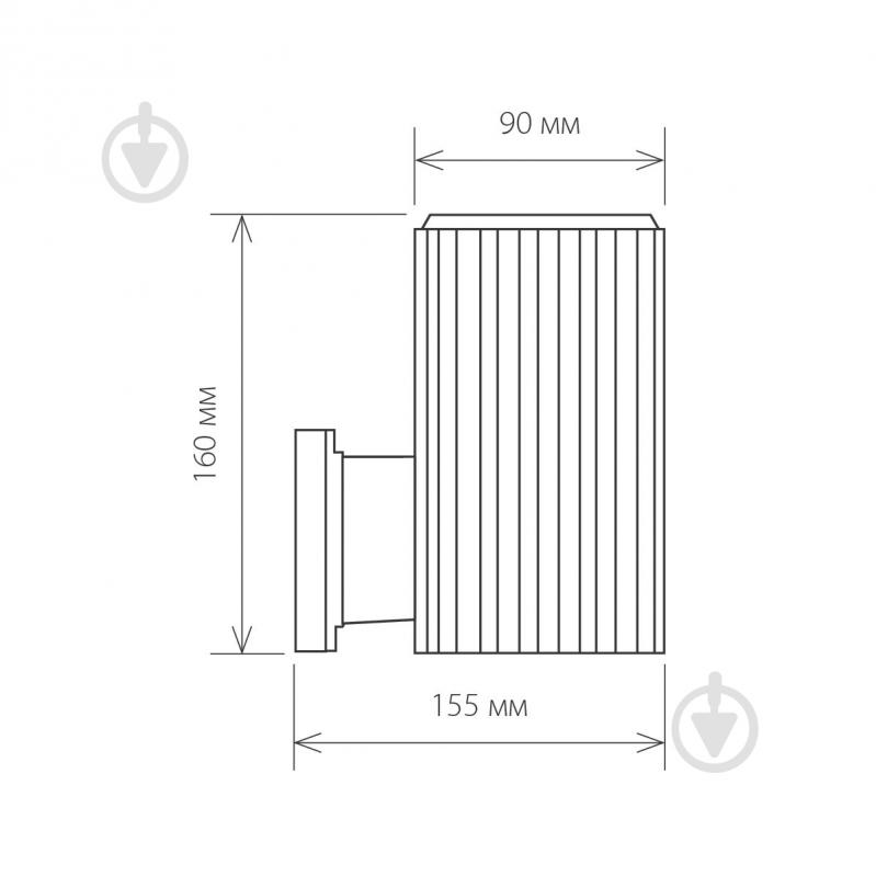 Світильник вуличний настінний Strotskis Techno 1404 E27 60 Вт IP54 чорний - фото 3