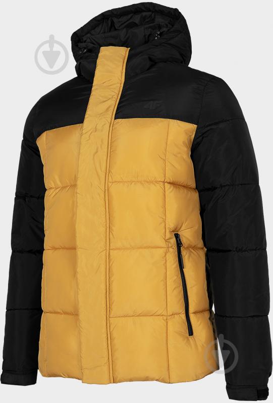 Пуховик мужской зимний 4F JACKET KUMP009 H4Z22-KUMP009-71S р.3XL желто-черный - фото 1