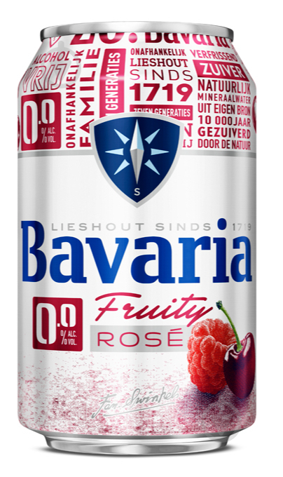 Пиво безалкогольне Bavaria рожеві фрукти 0,33 л - фото 1