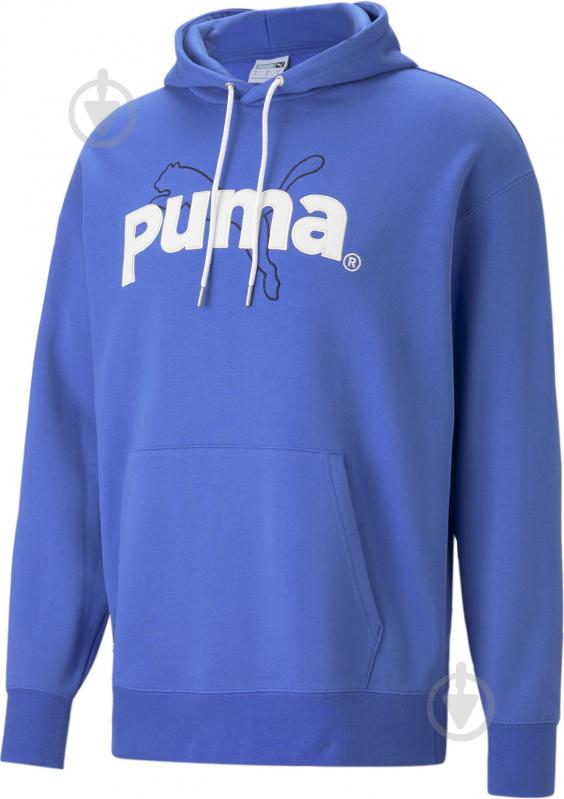 Джемпер Puma TEAM GRAPHIC HOODIE TR 53825992 р. S синий - фото 1