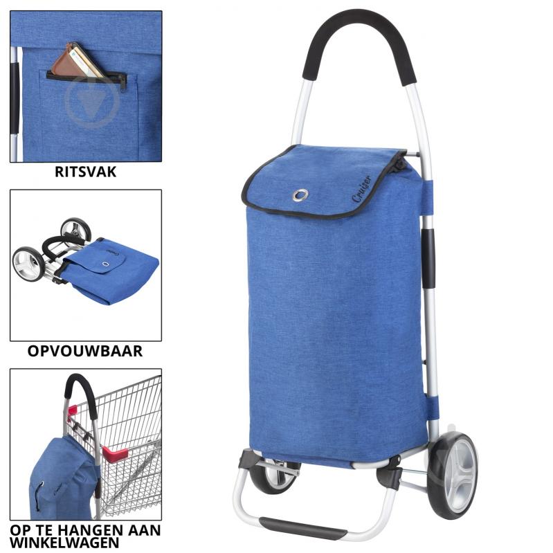 Сумка-тележка ShoppingCruiser Foldable 40 Blue 40 л синий - фото 5 Сумка-тележка ShoppingCruiser Foldable 40 Blue 40 л синий - фото 5