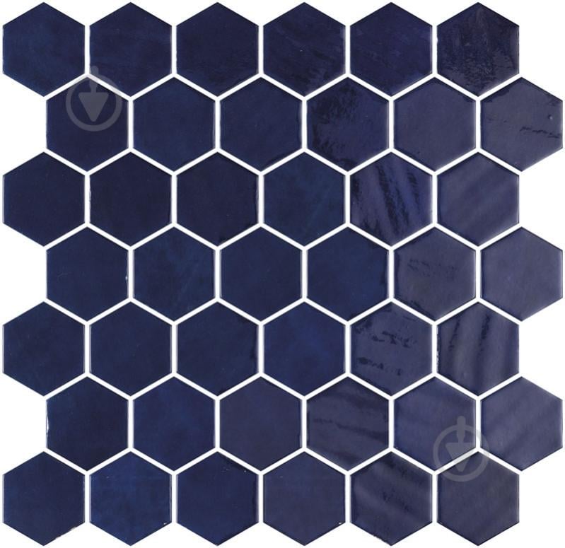 Мозаика Onix Hex XL Zelik Blue 28,6x28,4 см - фото 1