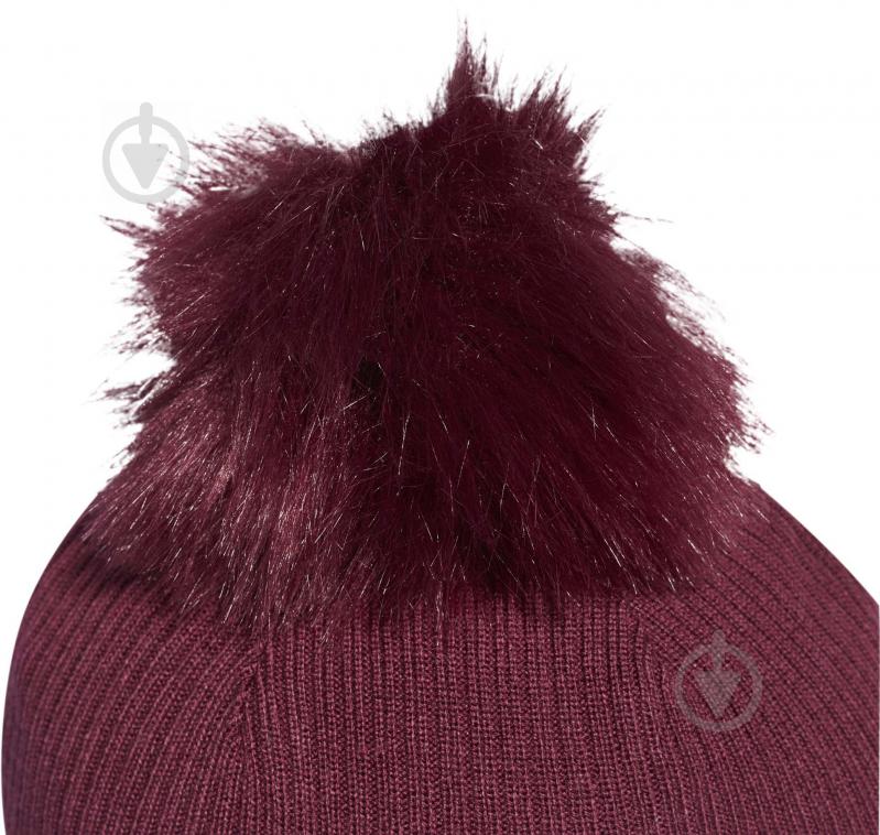 Шапка Adidas W Fur Pom Beani H35534 р.XL бордовий - фото 3