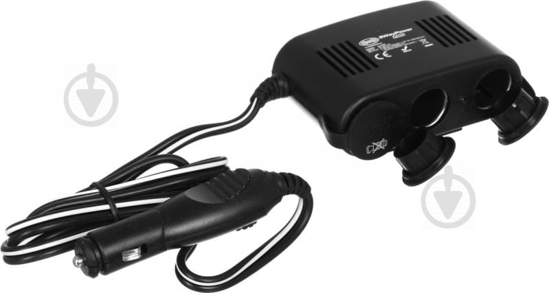 Разветвитель автомобильный Heyner прикуривателя 3 выхода 12V + USB - фото 1