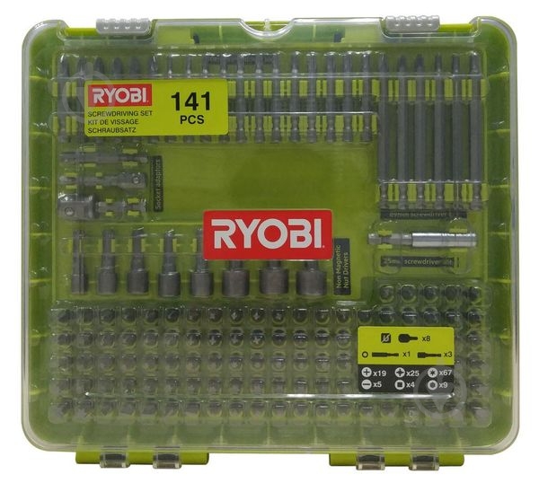 Набір свердел RYOBI RAKD141 141 шт. 5132004667 - фото 1