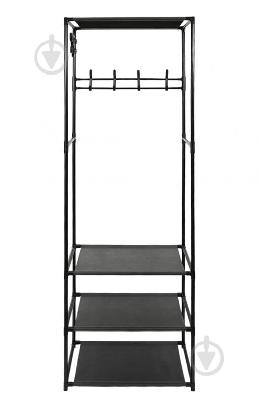 Вешалка-стойка для одежды Fabrika FK-WH3012 STORE с полками 54x36x170 см черный - фото 1