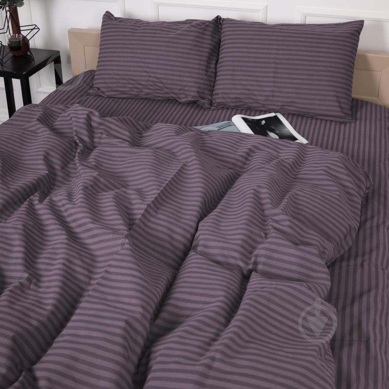 Комплект постельного белья Бязь 17-0603 Stripe Violet 220х240 см сиреневый MirSon - фото 1