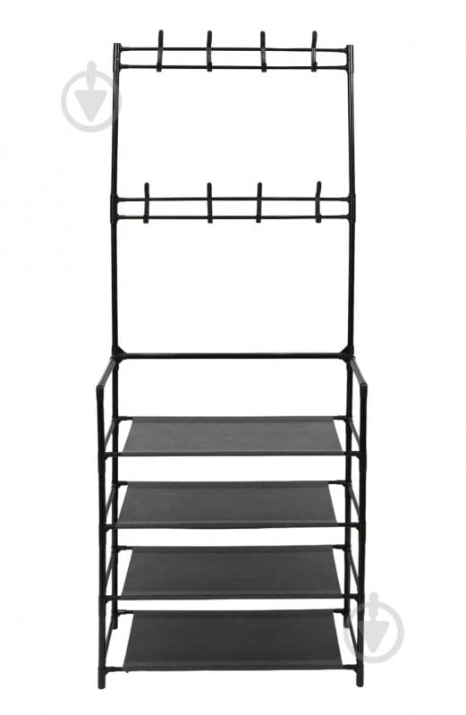 Вешалка-стойка для одежды Fabrika FK-WH3011 TALL с полками 60x26x155 см черный - фото 1 Вешалка-стойка для одежды Fabrika FK-WH3011 TALL с полками 60x26x155 см черный - фото 1