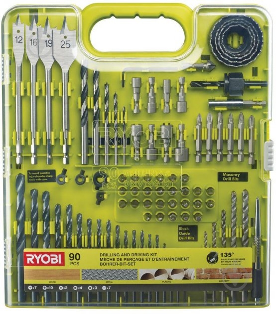 Набор бит и сверл RYOBI RAKDD90 90 шт. 5132004665 - фото 1 Набор бит и сверл RYOBI RAKDD90 90 шт. 5132004665 - фото 1