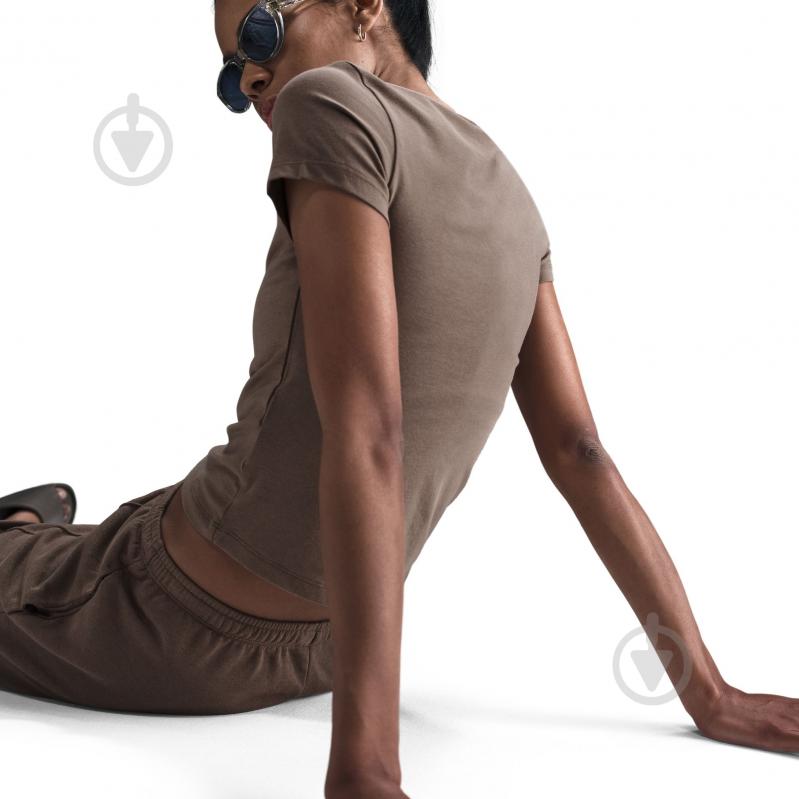 Футболка Nike W NSW NK CHLL KNT MD CRP FV5508-233 р.XS коричневый - фото 5