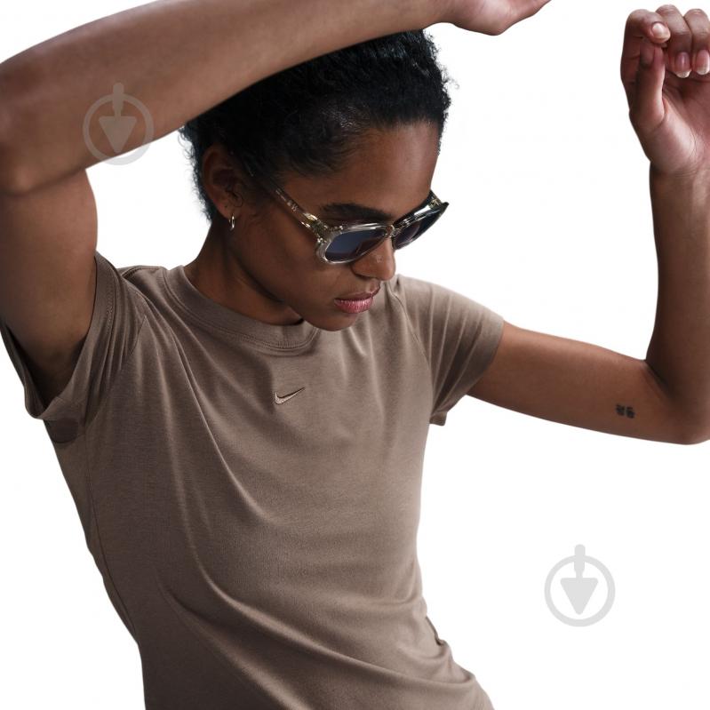 Футболка Nike W NSW NK CHLL KNT MD CRP FV5508-233 р.XS коричневый - фото 6