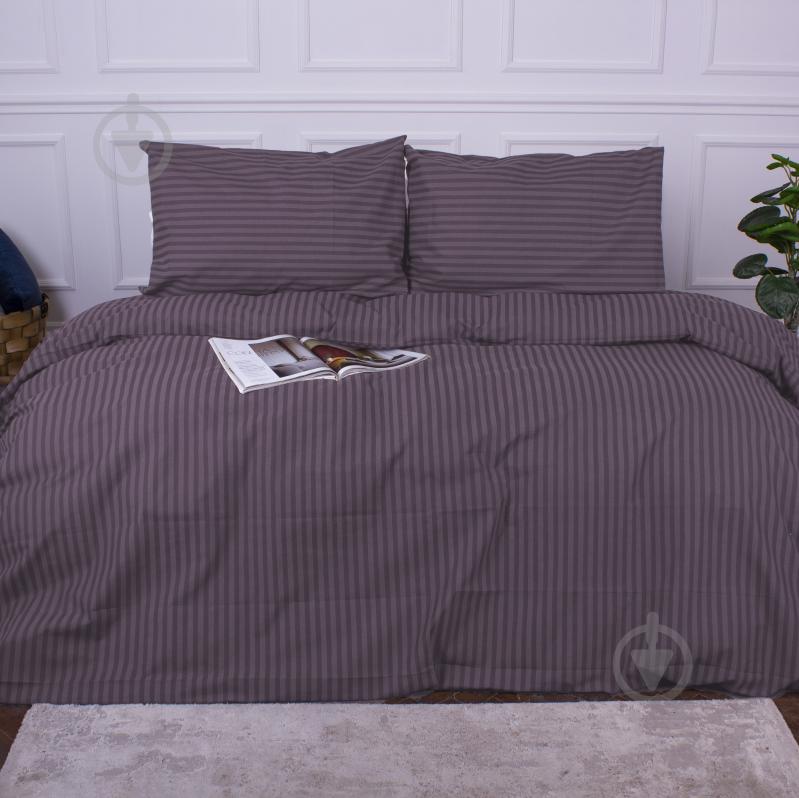 Комплект постельного белья Бязь Ranforce Elite 17-0603 Stripe Violet 220х240 см сиреневый MirSon - фото 1