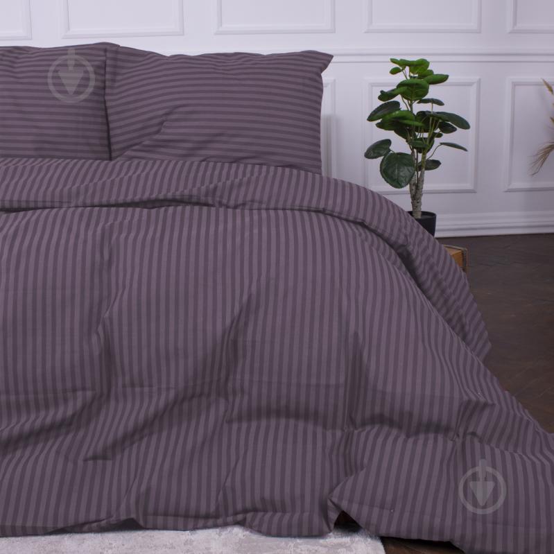 Комплект постельного белья Бязь Ranforce Elite 17-0603 Stripe Violet 220х240 см сиреневый MirSon - фото 2