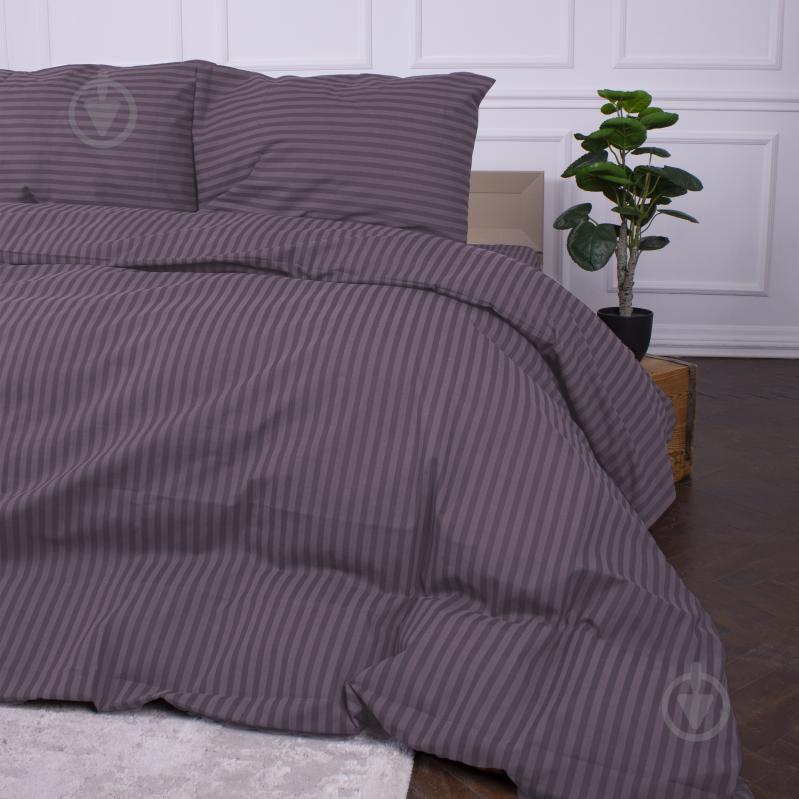 Комплект постельного белья Бязь Ranforce Elite 17-0603 Stripe Violet 220х240 см сиреневый MirSon - фото 3