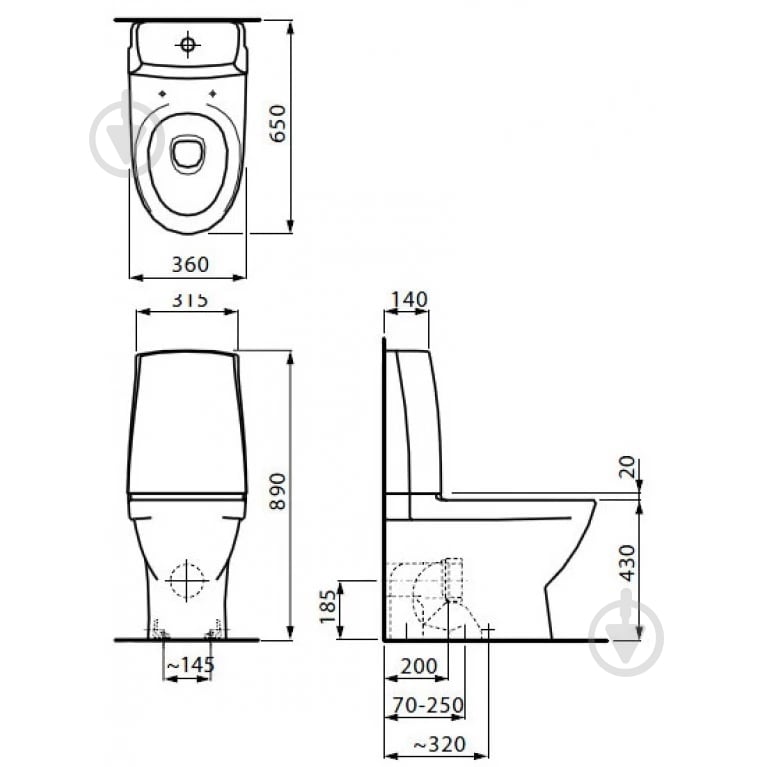 Унитаз-компакт Laufen Pro Nordics 2795.2 - фото 5