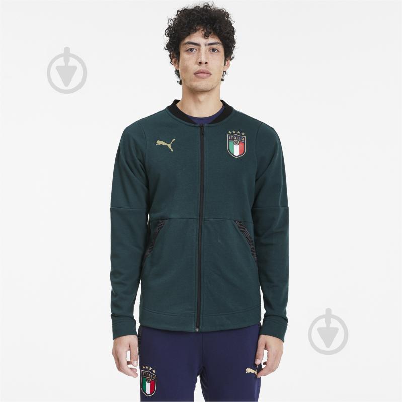 Джемпер Puma FIGC Casuals Jacket 75722503 р. M зеленый - фото 3