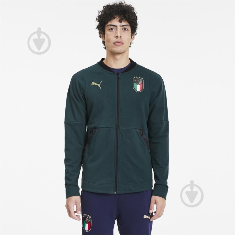 Джемпер Puma FIGC Casuals Jacket 75722503 р. S зеленый - фото 3