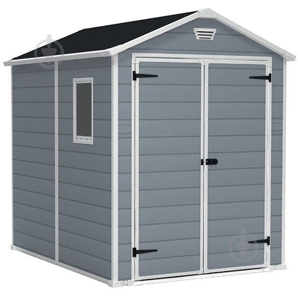Сарай Keter пластик Manor 6x8 dd серо-белый - фото 1 Сарай Keter пластик Manor 6x8 dd серо-белый - фото 1