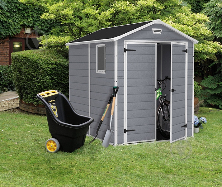 Сарай Keter пластик Manor 6x8 dd серо-белый - фото 3 Сарай Keter пластик Manor 6x8 dd серо-белый - фото 3