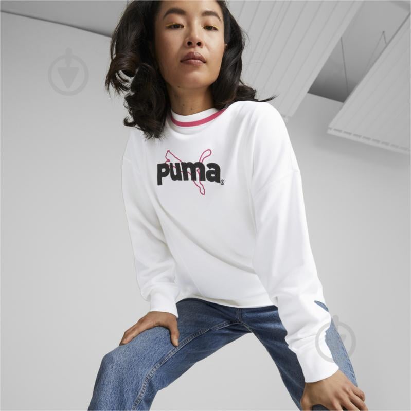 Свитшот Puma PUMA TEAM CREW TR 53838102 р.XS белый - фото 3