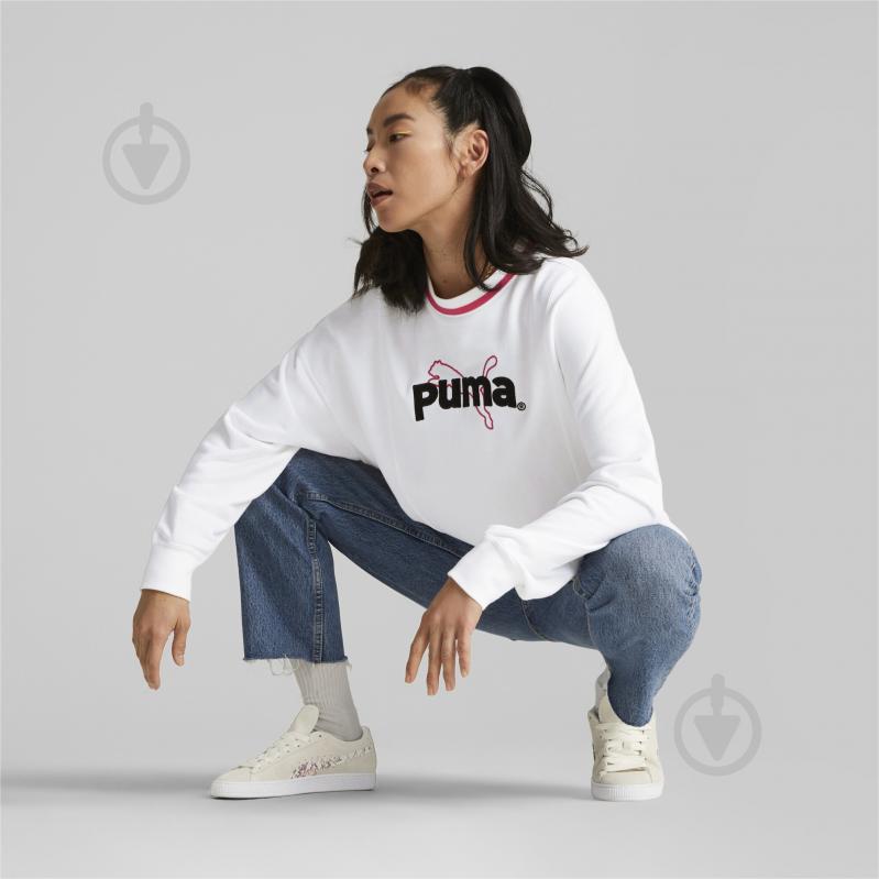 Свитшот Puma PUMA TEAM CREW TR 53838102 р.XS белый - фото 4