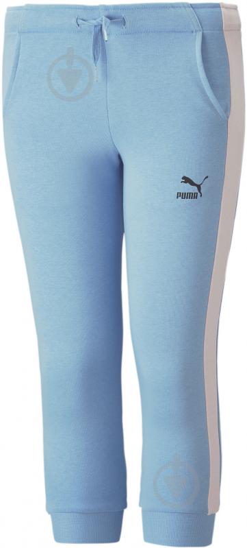 Брюки Puma T7 PUMAMATES SWEATPANTS TR 53847393 р. 98 голубой - фото 1