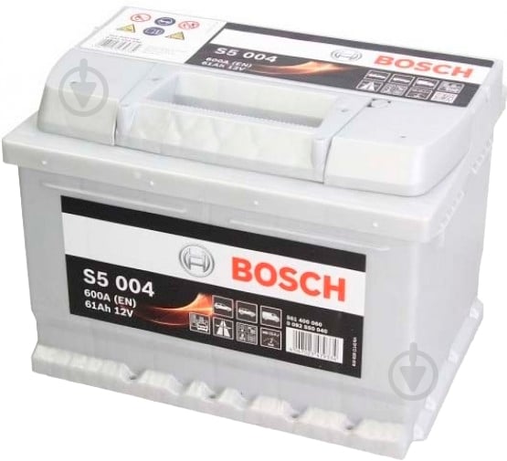 Аккумулятор автомобильный Bosch S5 004 61А 12 B 0092S50040 «+» справа - фото 1