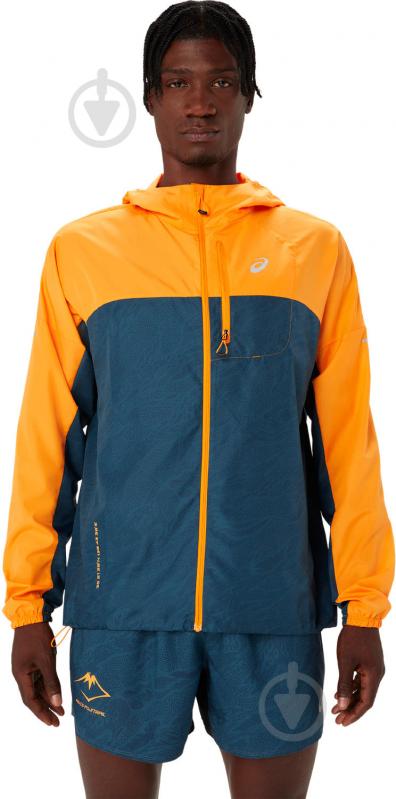 Куртка мужская Asics FUJITRAIL PACKABLE WINDBREAKER 2011C991_800 р.M оранжевая - фото 1